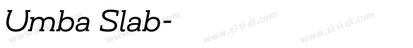 Umba Slab字体转换